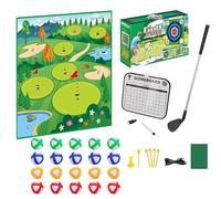 Jeu De Golf D'Intérieur Chip and Stick,Tapis de Frappe Portable,Kit De Tapis De Jeu De Golf Double Face avec 20 Balles | pour Famille Extérieur Maison Jardin Salon Entraînement Et Pratique