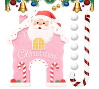 Jeu de Golf en d'épices - Mini Ensemble de Vacances de 35 cm | Bâtonnets de Canne à Sucre avec 6 balles et bâton, Mini Terrain de Golf | Amusement de Noël intérieur et extérieur pour la Famille