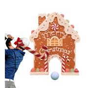 Jeu de Golf en Intérieur | But De Maison En Pain d'Épice Avec Bâton De Et Balle - Parcours De Mini-Golf De Noël - Pour Les Rassemblements De Vacances Les Décorations De La Maison Et De La Chambre L Am
