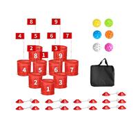 Jeu De Golf en Plein Air - 17.32x19.69x13,78 Pouces De Pelouse Set pour L'entraînement, Plaisir en Famille avec Un Cours De 9 Trous, des Accessoires Verts Portables pour Les Sports, La Plage