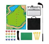 Jeu de Golf | Jeu D'Approche Golf Battle avec Tapis De Frappe | Équipement Interactif avec Matte d'Entraînement Adhésive pour Jardin Vert Intérieur Extérieur et Vacances