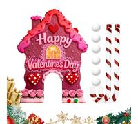 Jeu De Golf Maison en D'Épices - Jouet Festif Amusant avec Canne de Noël pour la Famille | Parcours de Golf Miniature Intérieur Familial,pour Maison Bureau Fêtes Carnavals et Rassemblements