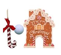 Jeu de golf - Mini terrain de golf de Noël Gingerbread House Goal, ensemble de jeux de putt d'intérieur festifs | Décoration amusante d'activités de Noël pour réunions de pièces à domicile, fêtes de