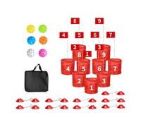 Jeu de golf pour adultes - Jeu de golf portable - de golf portable - 9 trous - Accessoires verts pour adultes - Pour la pratique du sport, la plage, les fêtes de famille, les papas