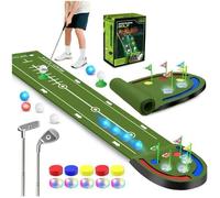 Jeu de Golf VATOS pour Enfants 6-14 ans - Tapis de Putting avec Balles LED et Clubs, Green Portable pour Fête, Maison et Jardin