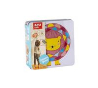 Jeu de gommettes boite metal lion