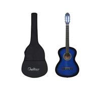 vidaXL Jeu de guitare classique de débutant 12 pcs Bleu 4/4 39