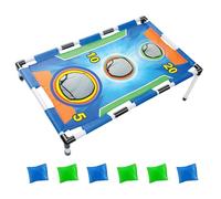 Jeu de Haricot - Design Portable, Plate-Forme en Bois | 2025 Challenge de Lancement Classique, Tailgate événement Amusant, poignées de Transport faciles, de Notation, Sport de Pique-ni