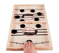 Jeu de hockey en bois Moopok Fast Sling Puck, table de baby-foot, bataille de bureau, interaction parent-enfant, jeu de fronde gagnant, jouets pour ad