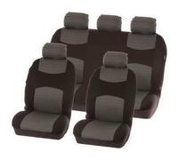Couvre-sieges 9 pieces Chicago gris compatible airbag avec arriere fractionnable