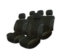 JEU DE HOUSSES UNIVERSEL BLACK FLOWER NOIR 9PCS (AIRBAG)