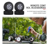 Jeu De Jantes En Métal 52x18mm, 1.0 Pouces, 4 Pièces, Jeu De Pneus Squelette D'escalade, Pneu À Griffes De Crâne, Pneu À Fleurs