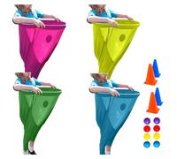 Jeu de Jardin Granny Pants, Fête Granny Pants ! Jeu de Lancer géant Granny Pants, avec 4 balles rebondissantes et 2 cônes de marquage, Jeux de fête en Plein air pour réunion de Famille (4Pcs)