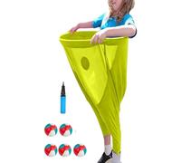 Jeu de Jardin Granny Pants, Jeu Amusant de Granny Pants géant pour s'amuser en Plein air, Pantalon Gonflable avec défis de Lancer de Balle(Yellow,Adult)