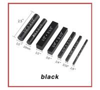 Jeu de jauges de Hauteur de Blocs de Configuration, 7 Barres de Configuration de précision en Aluminium for routeur et Accessoires de scie à Table, Installation du Travail du Bois(Black)