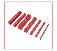 Jeu de jauges de Hauteur de Blocs de Configuration, 7 Barres de Configuration de précision en Aluminium for routeur et Accessoires de scie à Table, Installation du Travail du Bois(Red)