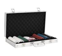 vidaXL Jeu de jetons de poker 300 pcs 4 g, ensemble de jeu de poker, jeu de poker,, jeu de jetons, jeu de blackjack 80415