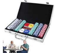 Jeu De Jetons De Poker - Coffret de Poker 200 Pièces avec Étui de Transport,Jeu de Société Interactif pour Maison, Voyage, Fêtes en et Soirées entre Amis