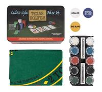 Jeu de jetons de poker - vidaXL - Set de 200 jetons - Mallette de transport - Multicolore - Professionnel