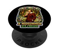 Jeu de Jeu de Mots Amusant Shakespeare de la crème glacée de mi-été PopSockets PopGrip Adhésif