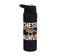 Jeu de jeu d'échecs drôle Chessaurus T-Rex Stainless Steel Insulated Water Bottle