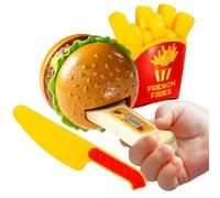 Jeu de jeu Fast Food, jeu de simulation de nourriture avec alimentation automatique pour hamburgers et chips, ensemble de cuisine symbolique pour petits enfants, pour garçons filles, enfants d'âge
