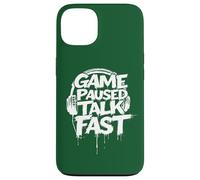 Jeu de jeu Paused Talk Fast Funny Gaming Hommes Garçons Enfants Adolescents Coque pour iPhone 13