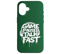 Jeu de jeu Paused Talk Fast Funny Gaming Hommes Garçons Enfants Adolescents Coque pour iPhone 16