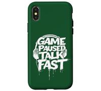 Jeu de jeu Paused Talk Fast Funny Gaming Hommes Garçons Enfants Adolescents Coque pour iPhone X/XS