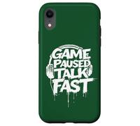 Jeu de jeu Paused Talk Fast Funny Gaming Hommes Garçons Enfants Adolescents Coque pour iPhone XR