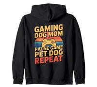 Jeu de Jeu pour Chien et Maman - Répétition rétro Sweat à Capuche