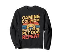 Jeu de Jeu pour Chien et Maman - Répétition rétro Sweatshirt