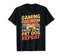 Jeu de Jeu pour Chien et Maman - Répétition rétro T-Shirt