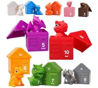 Jeu de jeu pour enfants - 2,6 x 2,32 x 3,07 pouces sûr pour trier et empiler, jeu de jouets pour dinosaures montessoria longue durée | jeu avec dinosaures colorés pour enfants, P