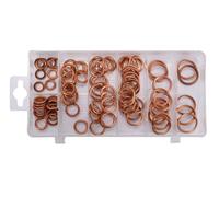 YATO Lot de 95 joints toriques professionnels en cuivre dans une boîte d'assortiment, modèle rond, 8,4-20,2 mm, pour charges les plus élevées, 7 tailles, joints en cuivre O-R