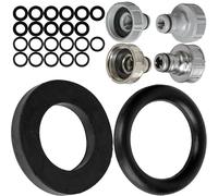 Jeu de joints de rechange Mix, 24 pièces, pour pièces de système G 1/2" pouce jardin, compatible avec les raccords de robinet Gardena 21 mm, 18240, 18220, 15273, en silicone
