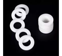 Jeu de joints de rondelle plate en PTFE, entretoise d'étanchéité M3-M12 for manomètre, Joint de tuyau d'eau et Applications de bride 50 pièces(8x18x3mm)