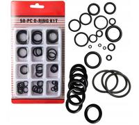 Rosfix Set Joints Toriques 5-20mm 50 Pièces - Caoutchouc Résistant aux Huiles | Étanchéité Mécanique | Pour Automobile et Industrie | Accessoire de Réparation