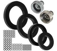 Jeu de joints plats de rechange, 100 pièces, pour systèmes d'emboîtement G 1/2" - 3/4" - 1" jardin, compatible avec les raccords de robinet Gardena 21, 26,5, 33,3 mm, Ø 19 x 11, 21 x 15, 24 x 16