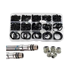 Jeu de joints toriques - Kit de joints toriques avec disques d'étanchéité - Joints toriques de rechange pour l'industrie, la maison, la vanne de conduite d'eau