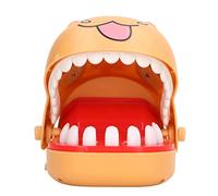 Jeu de Jouets de Dents, Morsure du Petit Doigt de Soulagement de Contrainte Push Type Trick Accessoire pour Le Jeu de Table pour Les Enfants (Orange)