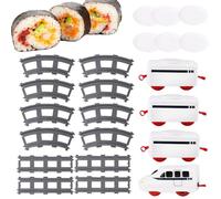 Jeu de jouets de train de sushi - Train rotatif à piles pour que les jeunes jouent | Table d'exposition Sushi Montesori avec plateau à bascule, jouet amusant de fête