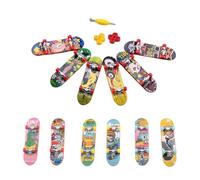 Jeu de jouets pour clavies - Skateboard en alliage 12 pièces pour enfants, adolescents et adultes | Mini skateboard de doigts, jouet de fête amusant, jouet de planche à roulettes pour