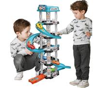 Jeu de jouets pour garage, piste rampe voitures - interactif assemblage de véhicules avec voiture course Jouets éducatifs préscolaires pistes