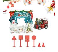 Jeu de jouets pour wagons de chemin de fer, jouet pour jouer dans les wagons de chemin de fer, rail de montage de modèles de voitures pour Noël, chambre à coucher, salle de classe, scène de la ville