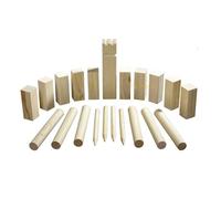 Philos-Spiele – Jeu de Kubb – Taille d'origine – Bois de pin – 31 x 28 cm – Naturel