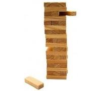 Jeu de la Tour Infernale En Bois Format Voyage 12 Cm Jeu d'Adresse À Empiler 36 Blocs - Dès 3 ans G