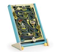 Vilac - Routatrou Labyrinthe Ficelles Bois Coloré - 3 Plateaux (Espace Route Antiquité) & Bille - Adresse & Logique - Inspiration Montessori - Cadeau Jeu d'Adresse dès 6 Ans - 2379