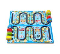 Jeu De Labyrinthe De Voiture - Jeu De Piste De Marbre Maze | Numéro De Bois Interactif Puzzle Toy | Jouets D'apprentissage De Combat De Couleur Sensorielle Éducatif Pour Les Centres De Dayas De K