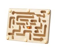 Jeu de labyrinthe en bois - 14,5 x 10,5 x 1,8 cm | Puzzle en bois | Marble Maze Games Tilt Puzzle pour adultes Voyage école Brain Teaser Logic Challenge Play